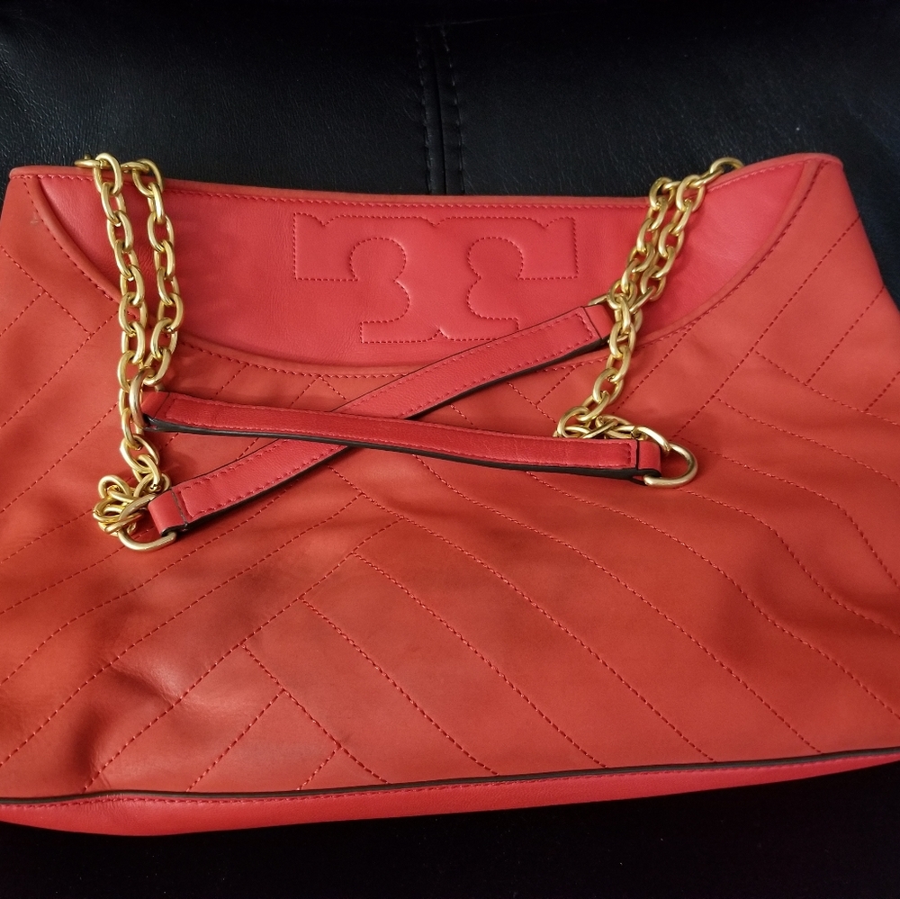 Tory Burch Alexa Center-zip Samba Suede Tote